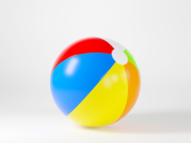 brinquedo de esfera de luz inflável de maquete de bola de praia para jogo de esporte verão ilustração de renderização 3D