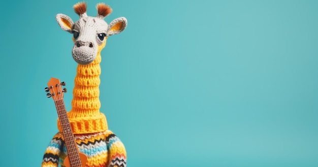 Foto brinquedo de girafa colorido e engraçado isolado no espaço de cópia de fundo