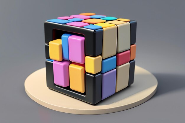 Brinquedo educativo Cubo Rubik Exercício Habilidade de raciocínio Competição de rotação altamente difícil