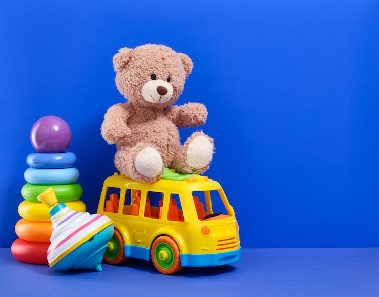 Foto brinquedos para crianças jogar tempo composição divertida colorida