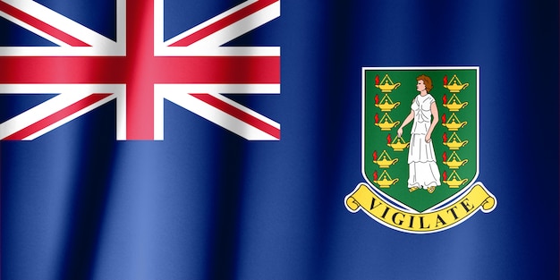 Britische Jungferninseln wehende Flagge