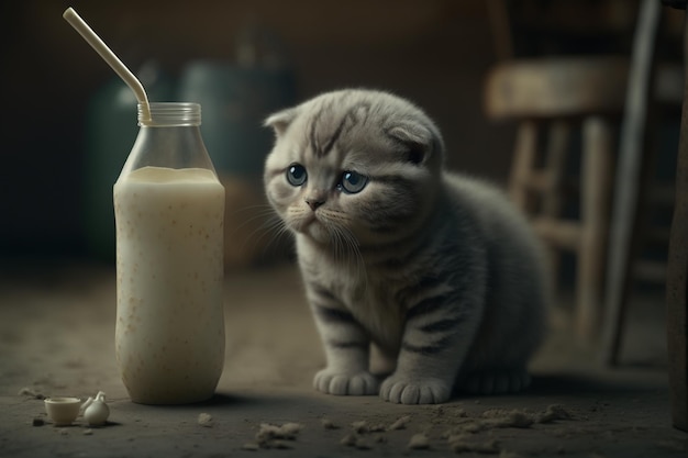 Britische Scottish Fold-Katze Süße und schöne treue Haustiere