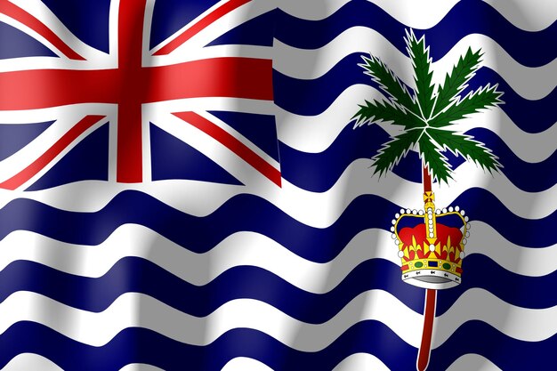 Britisches Territorium im Indischen Ozean gewellte Landesflagge