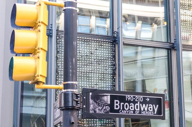 Broadway-Straßenschild in New York City USA