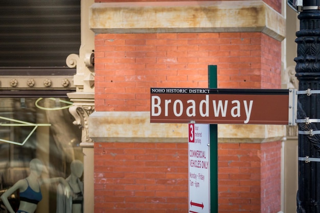 Broadway-Straßenschild in New York City USA