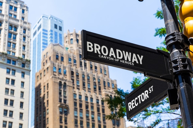 Foto broadway street sign manhattan nueva york estados unidos