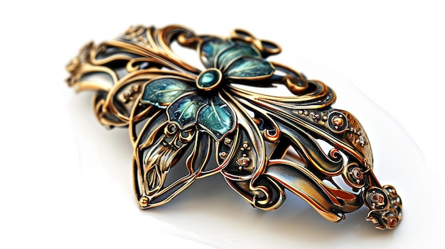 Broche Art Nouveau aislado