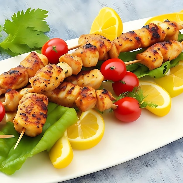 brocheta de pollo generada por ai