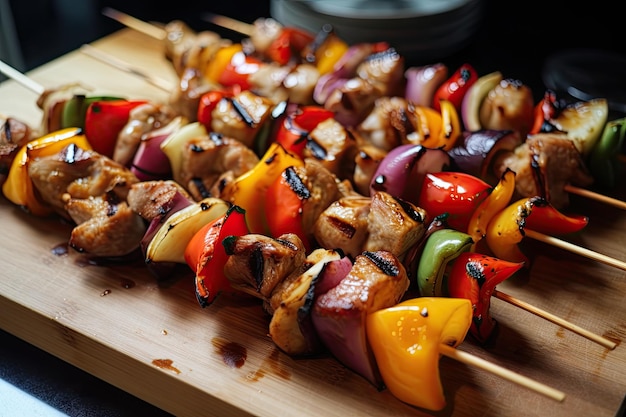 Brochetas deliciosas para su próxima fiesta de barbacoa IA generativa