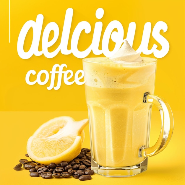 brochura promocional de bebidas frescas