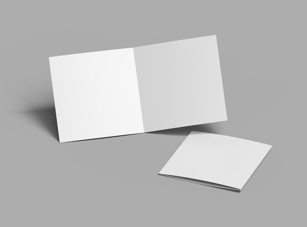 Brochura quadrada Half Fold em branco para apresentar o seu design