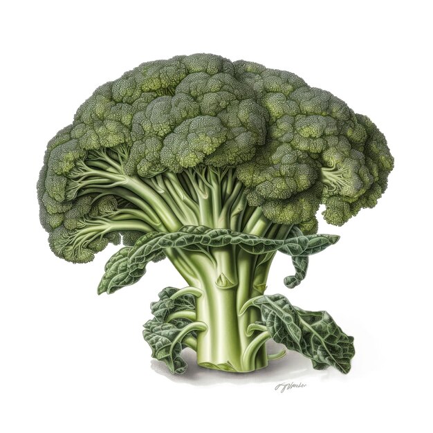 Brocoli Fondo aislado transparente AI