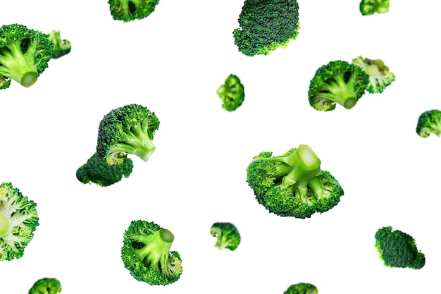 Brócoli sobre un fondo blanco