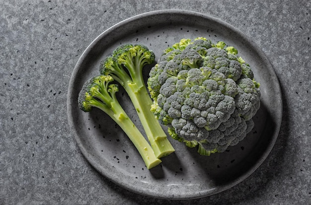 El brócoli vibrante en exhibición es una delicia verde