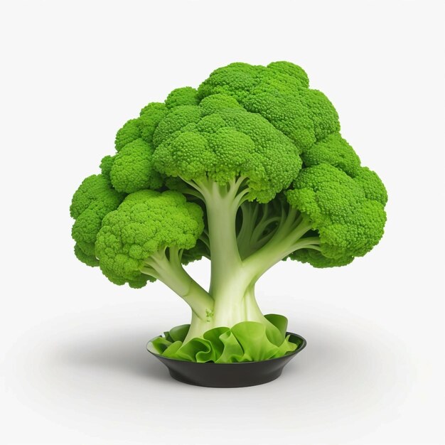Brócolis com folha verde