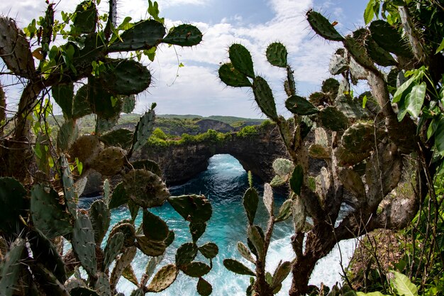 Broken Beach und Angels Billabong. Erstaunliche Insel Nusa Penida in der Nähe von Bali, Indonesien.