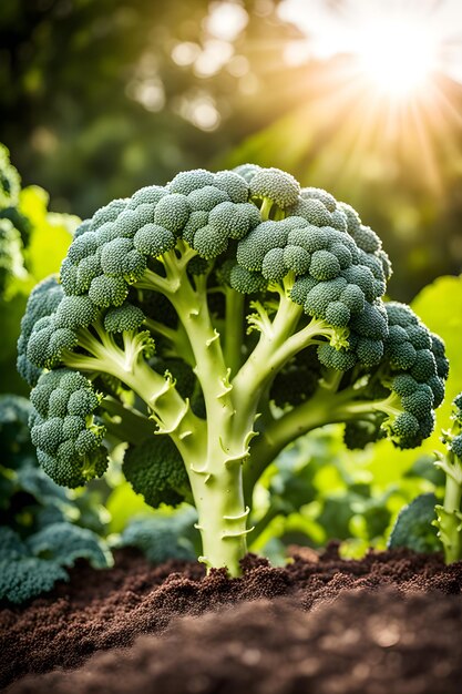 Brokkoli-Ernte im Garten