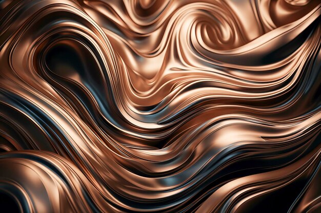 bronze cobre fundo líquido generativo AI