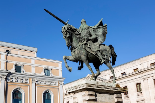 Bronze Reiterstatue und Denkmal für den Cid Campeador in der Stadt Burgos