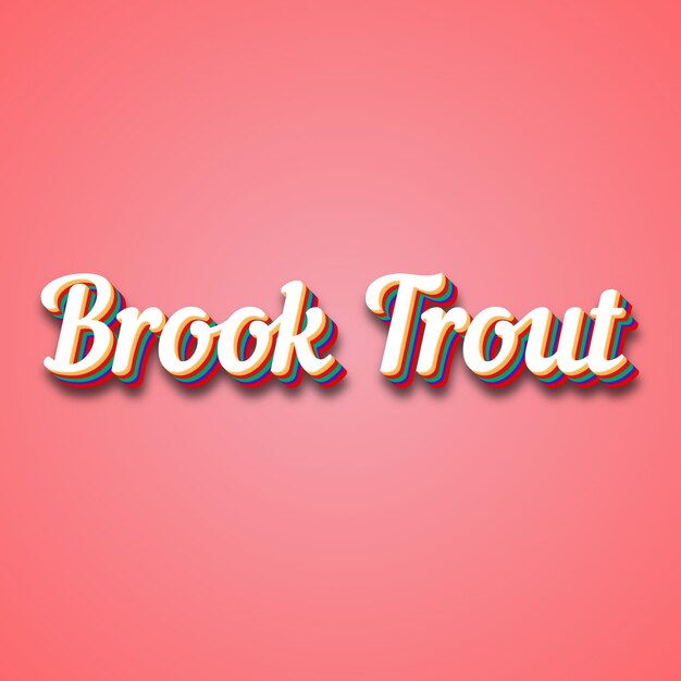 Brook Trout Text-Effekt Foto-Bild Cool