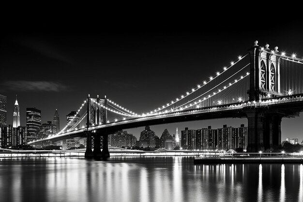 Foto brooklyn band manhattan ponte através do east river