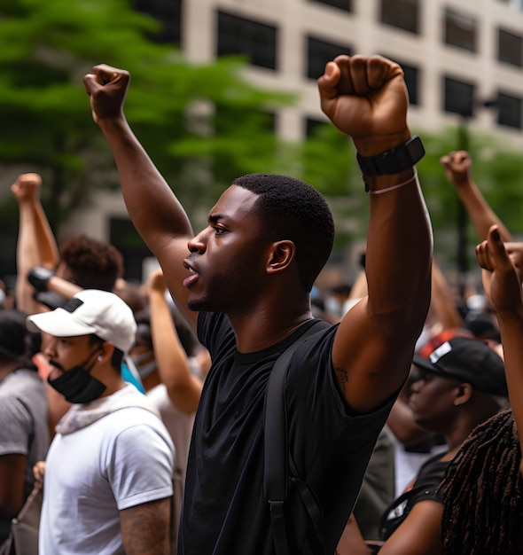 Foto brooklyn, new york, usa, 19. juni 2020 eine black lives matter-gruppe in brooklyn marschierte zu einer feier.