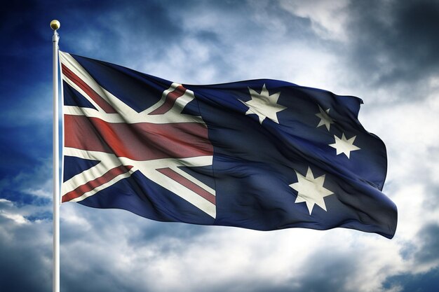 Broschüre mit australischer Flagge