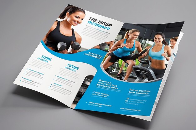 Foto broschüre zum fitnessprogramm