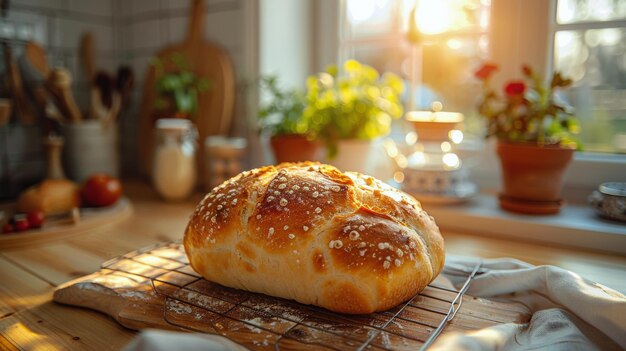 Brot auf einem Holztisch