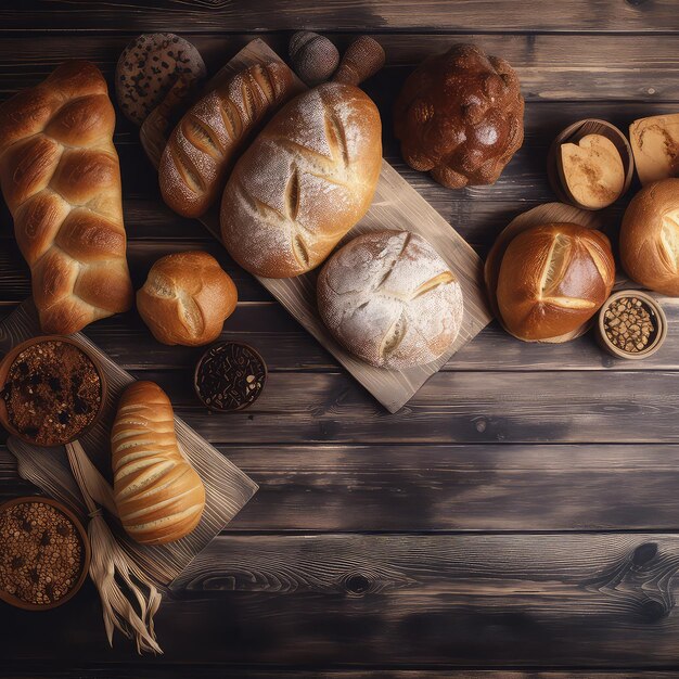 Brot auf Holztisch