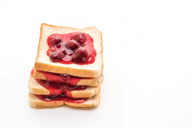 Brot mit Erdbeermarmelade