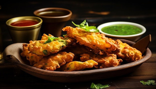 Brot Pakora oder Brot oder Bhaji