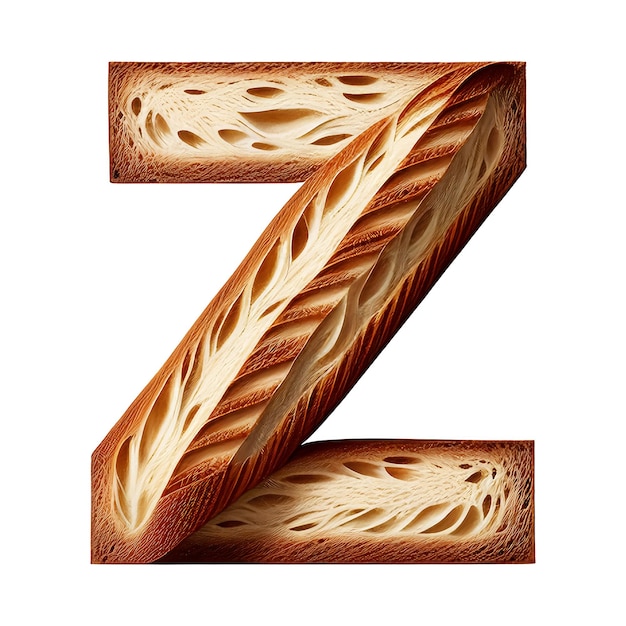 Brot-Typographie Text-Design mit Kleinbuchstaben alphabet z