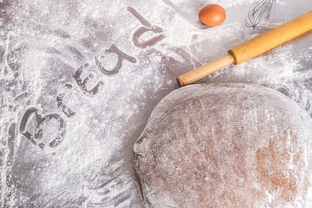 Brotbackfläche. Ansicht von oben