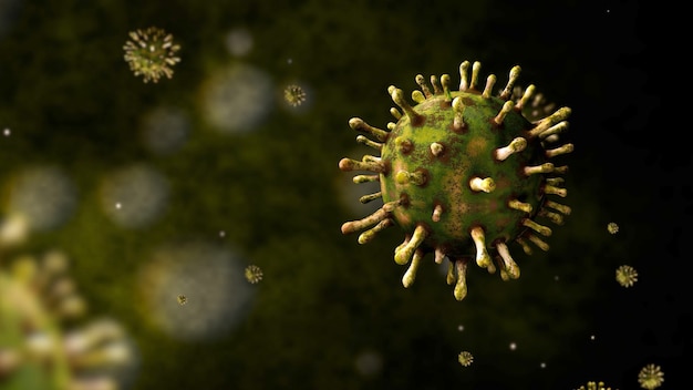 Brote de coronavirus que infecta el sistema respiratorio