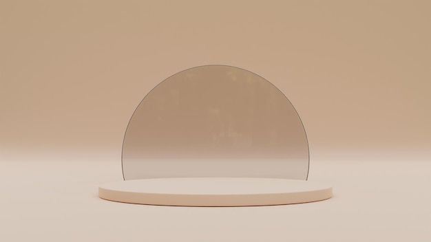 Foto brown abstract podium background com royal effect círculo palco para a sua vitrine de produtos