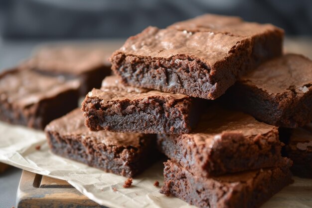 Brownie de chocolate doce de perto