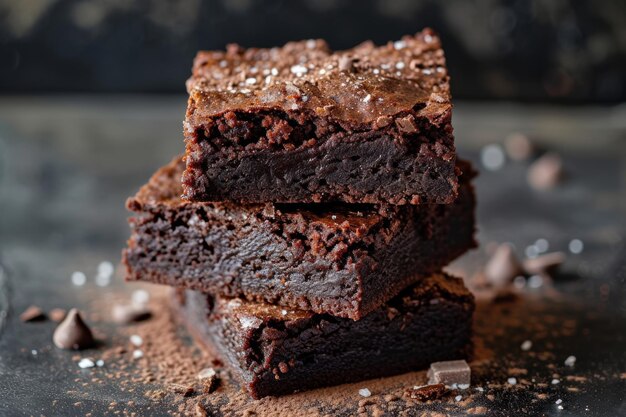 Brownie de chocolate doce de perto