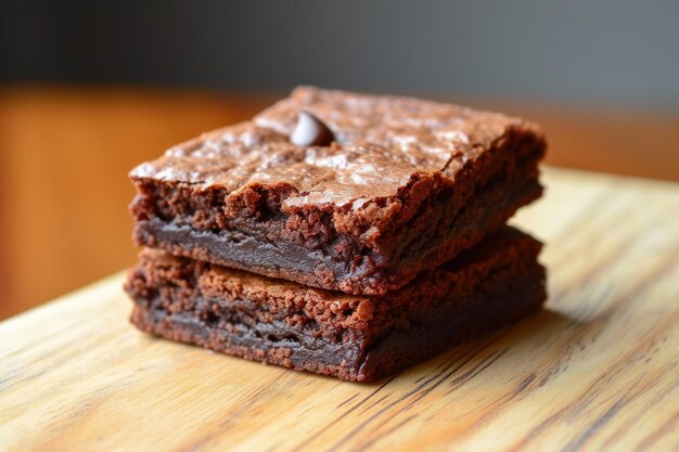 Brownie de chocolate doce de perto