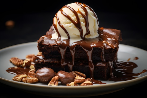 Brownie con Helado