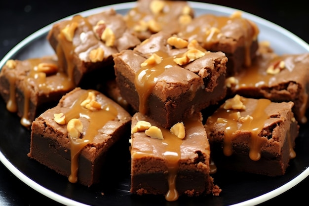 Brownies de caramelo infundidos con nueces de IA