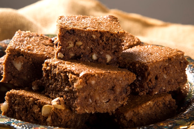 brownies de castañas con chocolate