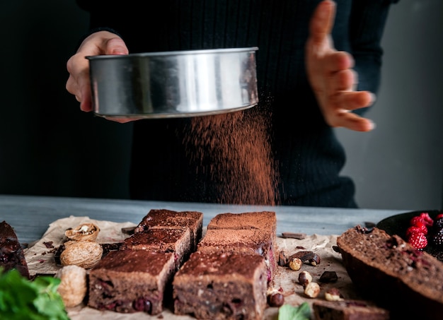 Brownies de chocolate caseros