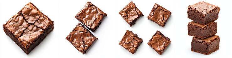 Brownies de chocolate cho te recién horneados con una rica textura pegajosa