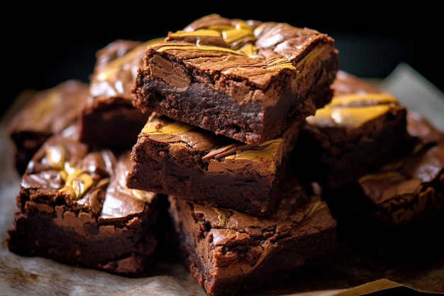 Brownies com manteiga de amendoim