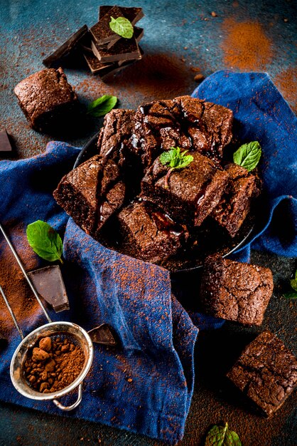 Brownies de chocolate caseiros