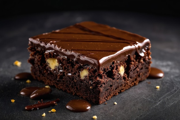 Brownies de chocolate decadentes com nozes