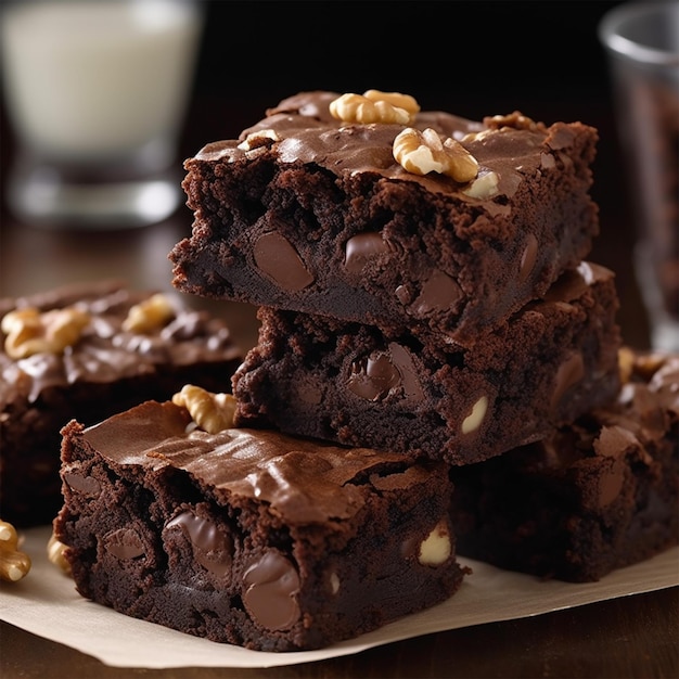 Brownies de nueces de chocolate