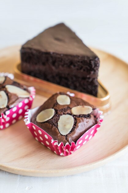 Brownies und Schokoladenkuchen