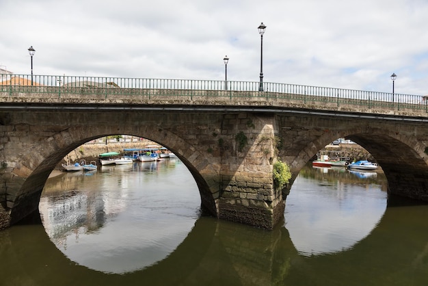 Brücke über die Mündung des Betanzos Galizien Spanien